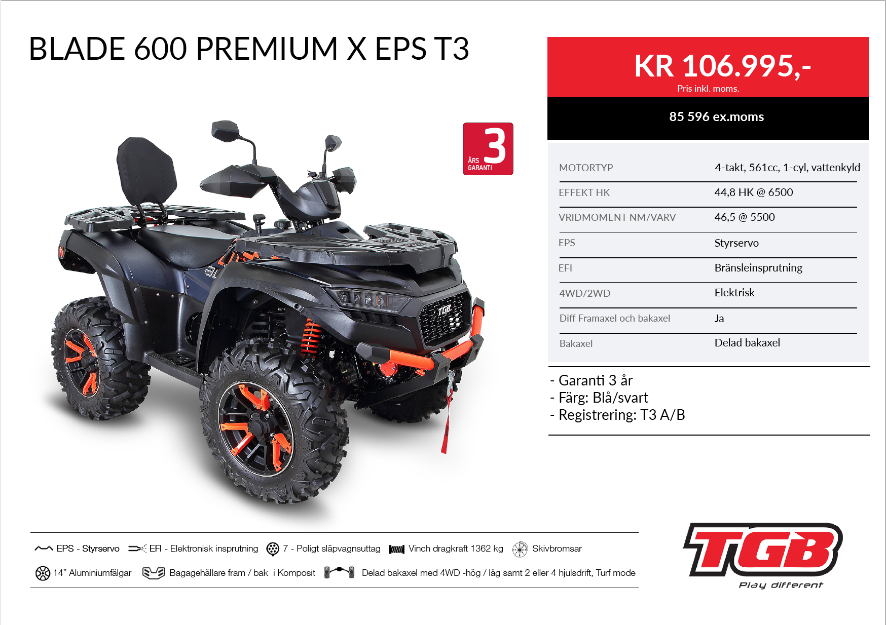 Blade 600 Premium X EPS T3